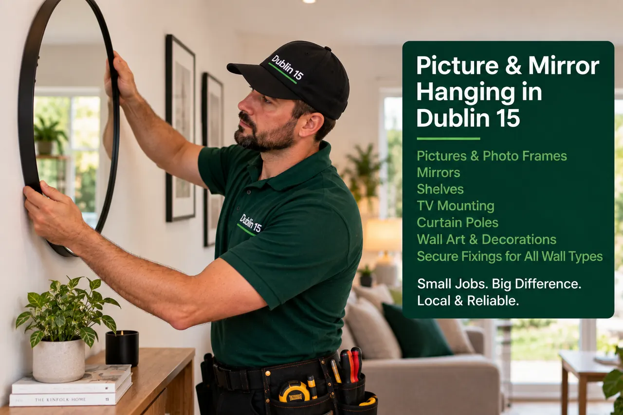 Illustrative image for picture hanging & wall decor enquiries in Dublin 15